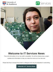 Image of the first edition of IT Services News