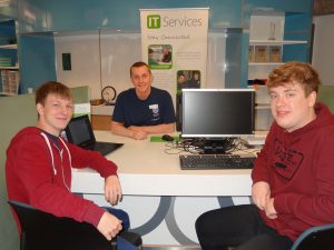 Connor, Grant and David at the IT Service Desk